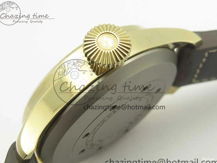 MIROTIME 0405 Big Pilot IW501005 Real Bronze ZF 1:1 Best Edition Black Dial on Brown Leather Strap A Sleek 7192